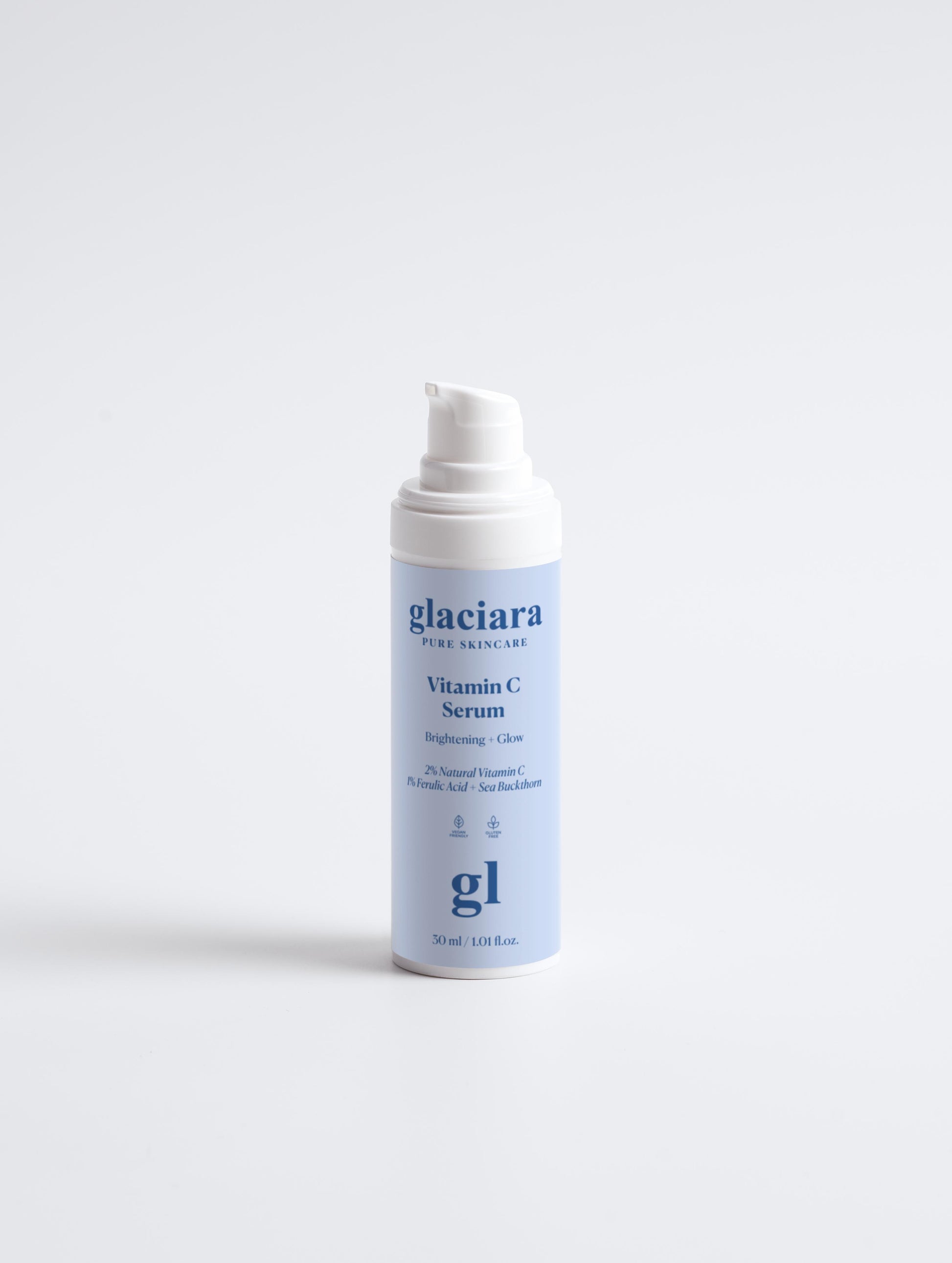 Glaciara Vitamin C Serum texture and packaging detail